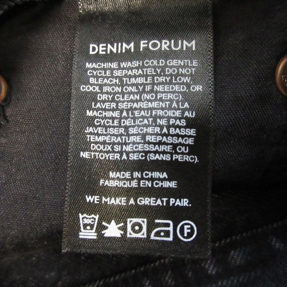 Aritzia Denim Forum Joni High Rise Loose Jeans Women 24 Black Denim Cotton 582 - Picture 10 of 12